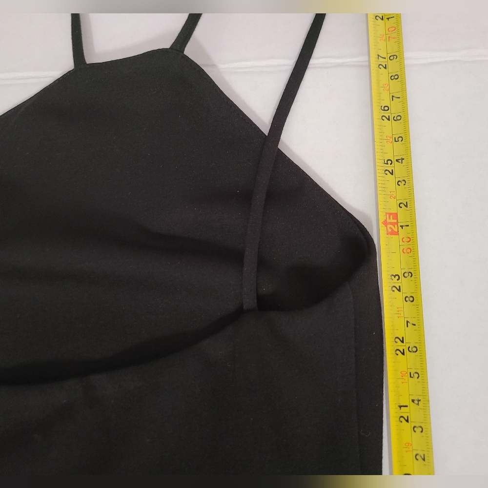 Lovers + Friends NWT Black Offset Halter Stretch Mini Dress Sz S - Picture 11 of 11